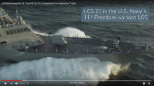 LCS 21 US Navy 11 Freedom variant LCS